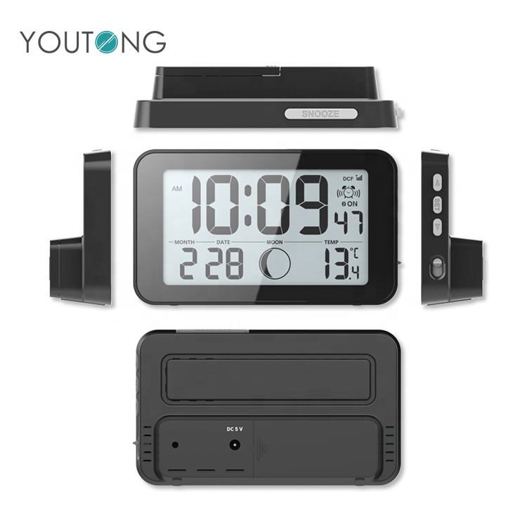 Customized Thin Digital Clock Moon Phase Desktop Digital Calendar Day Clock