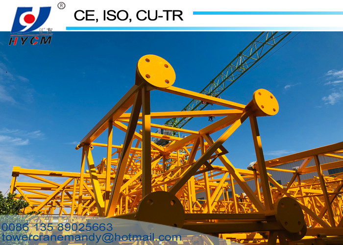 D5020 50Meters Jib Luffing Tower Crane 10tons Max. Load 2*2*3m Mast Section Size