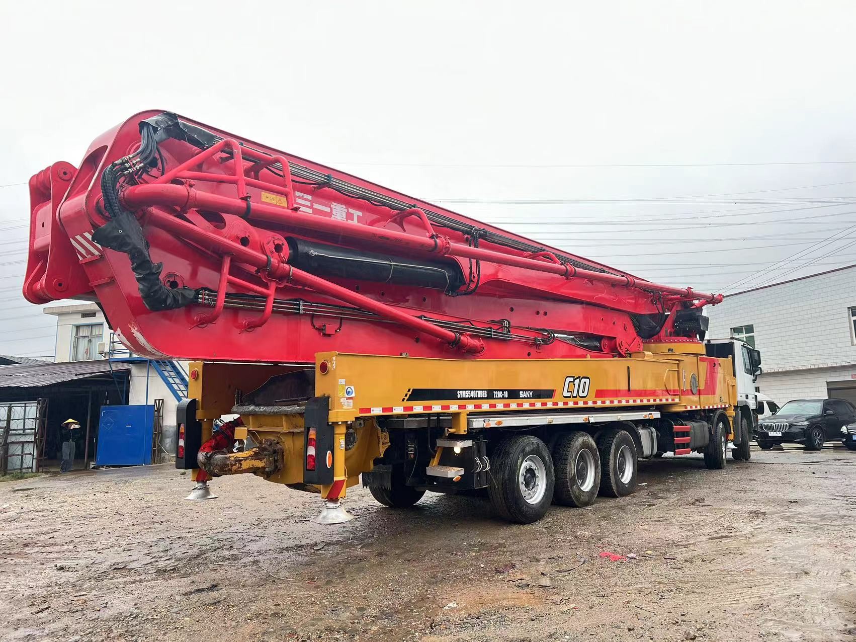 2018 Model Used Concrete Pump Benz Chassis Sany 72 Meter Concrete Pump