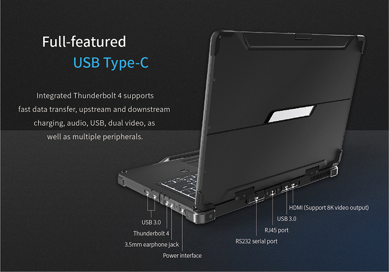 Rugged 13-Inch Laptop with Fire-Resistant Design Capacity Battery and i5/i7 Processor