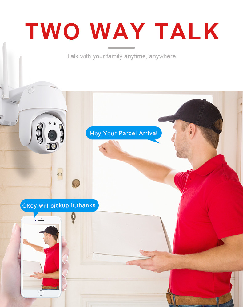 3MP IP Tuya Wifi Camera Mini PTZ Security Camera IP66 Waterproof