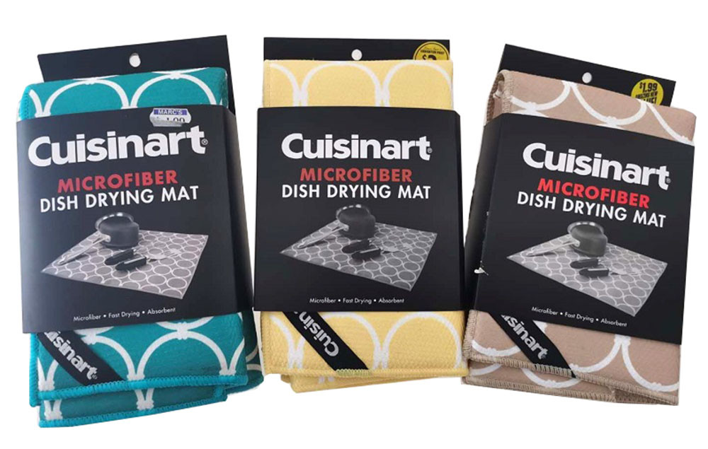 Household Microfiber Dish Drying Mat For Pans Cups Kitchen Countertop