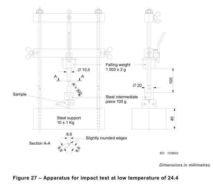 Manual Plug Socket Tester For Checking The Impact Resistance At Low Temperature Test