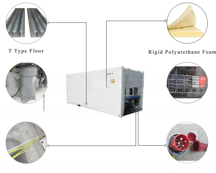 20ft Corten-A Refrigerator Reefer Container in Dubai Ideal for Freezer Fish and Meat Transport