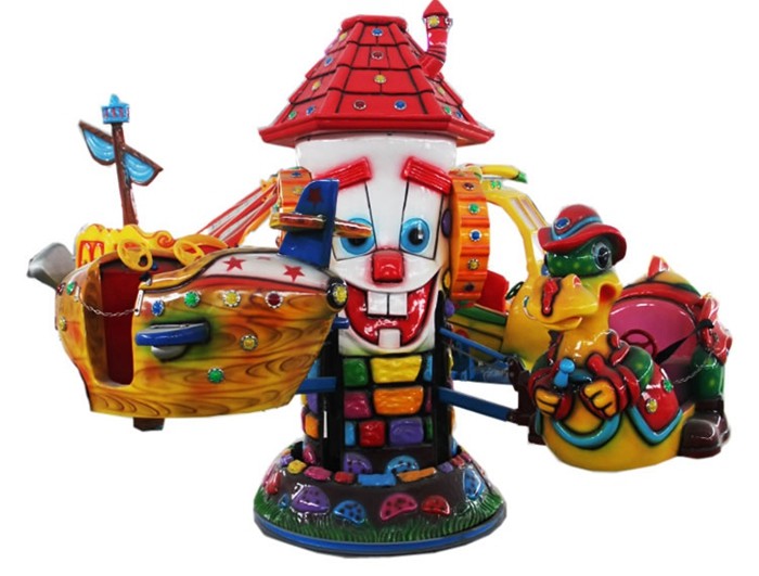 Rotating Kiddie Carousel Horse Ride With Gorgeous Lights And Great Music