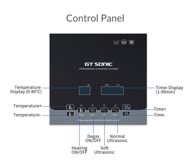 GT SONIC D3 40kHz Heated Ultrasonic Cleaner for Medical Equipments