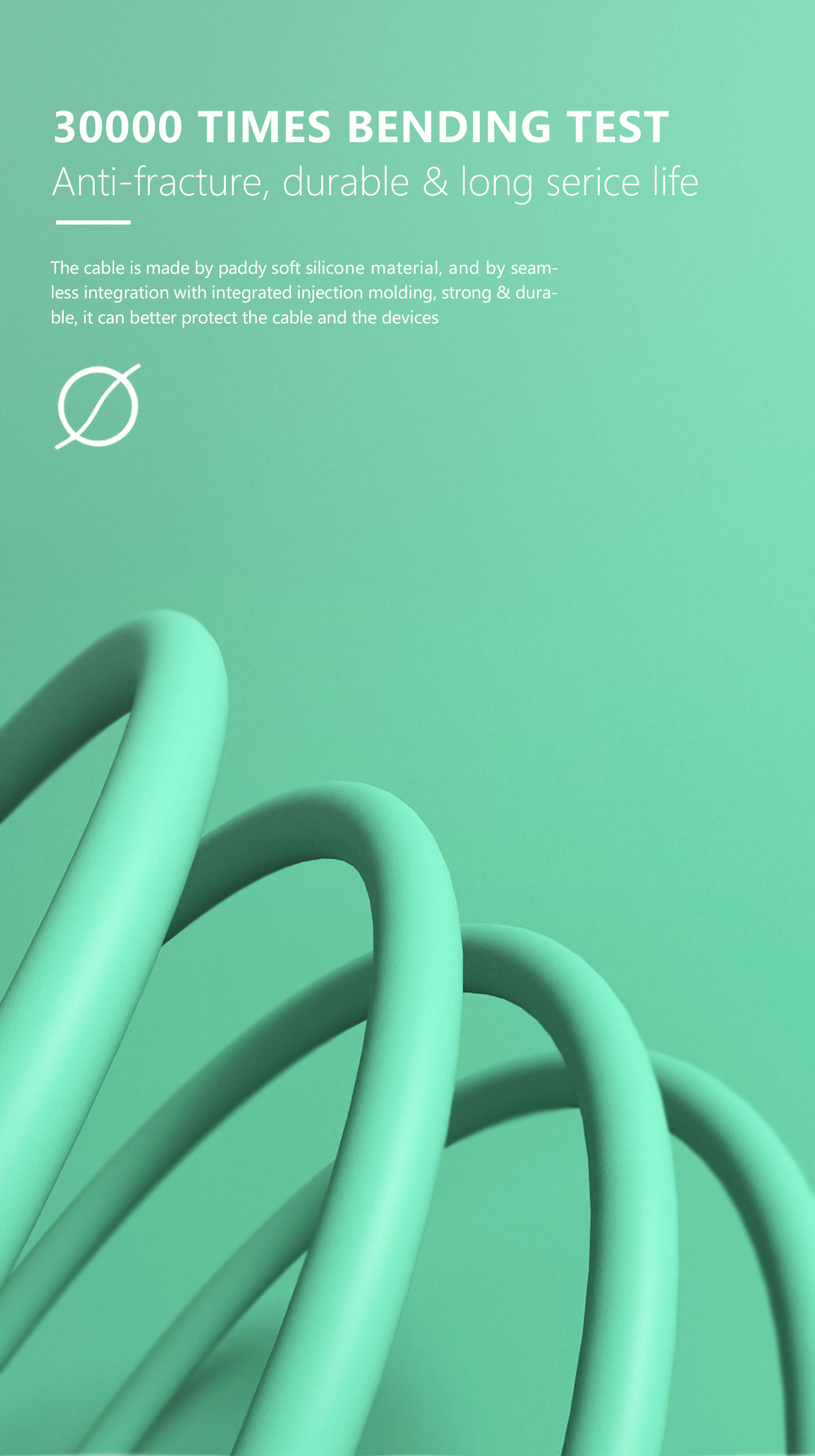 Soft Liquid Silicone Usb A To Usb C Cable , 5V 3A 3ft Green Usb Cable