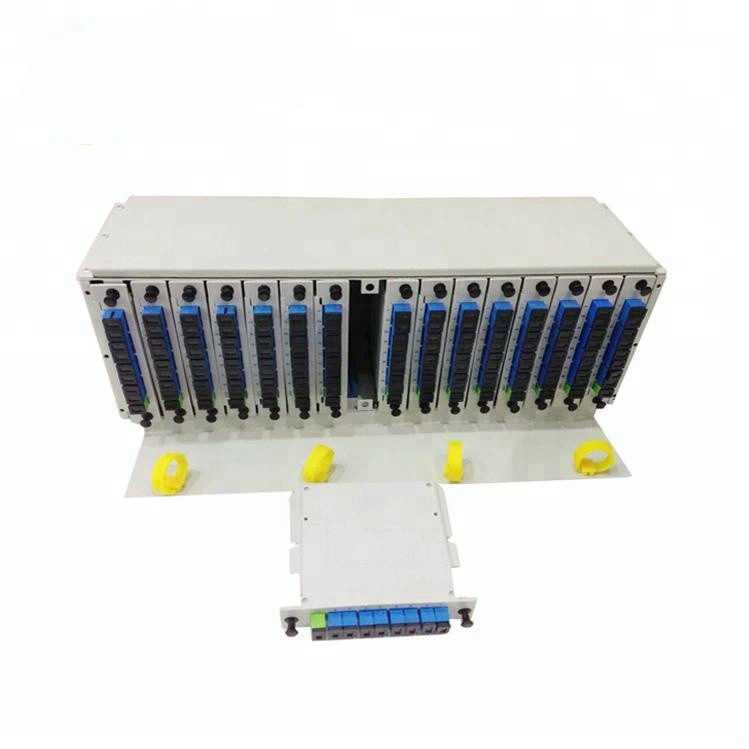 16 Slots Fiber Optical PLC Splitter LGX Chassis 19 Inch 3.5U For 1x8 LGX Modules