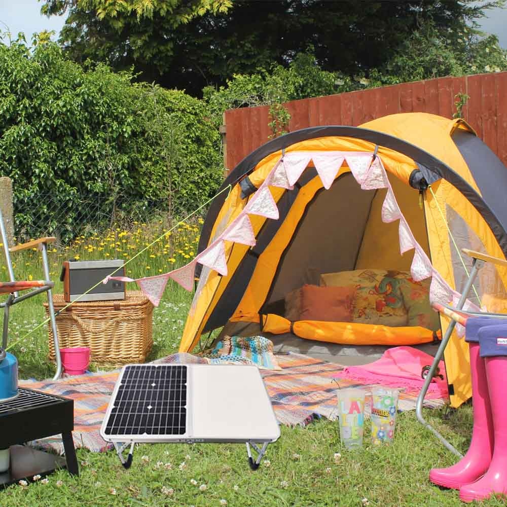 Foldable out up Portable Solar Panel 18w Monocrystalline PV Solar table Panel For Camping Picnic energy system off grid