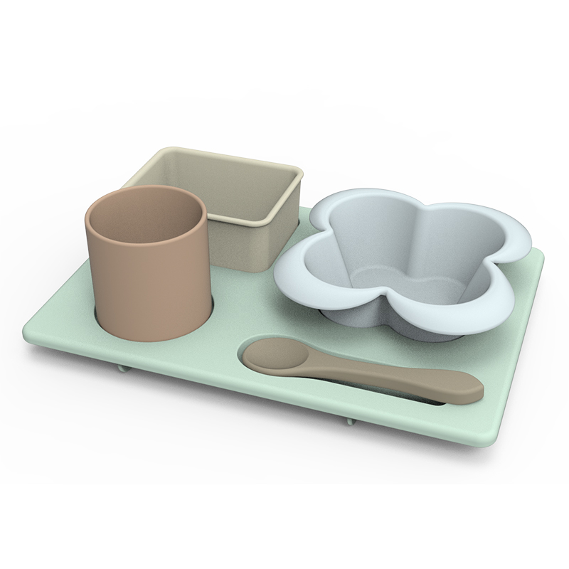 Multi Functional Silicone Tableware Set Unbreakable For Children Toddlers