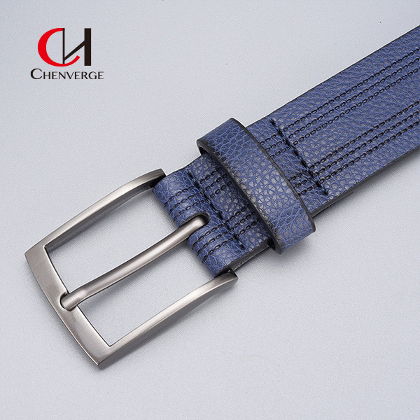 3.5cm Width Men's Leather Belts Zinc Alloy Pin Buckle Business Casual Belt