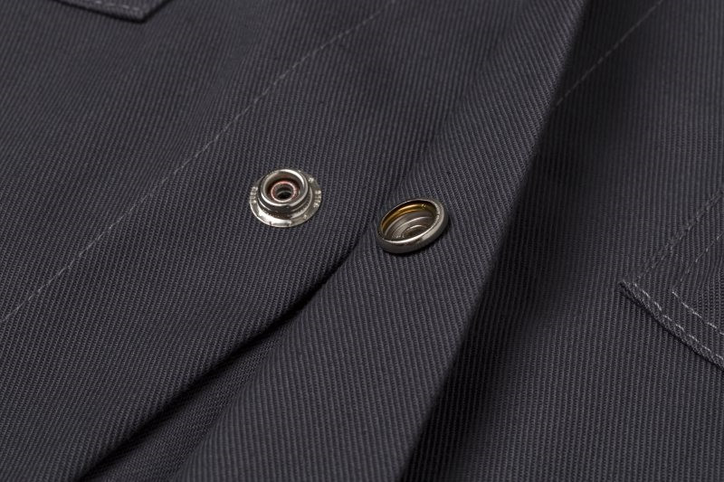 350gsm Fr Rated Winter Coats , EN11611 Fire Retardant Apparel With Studs