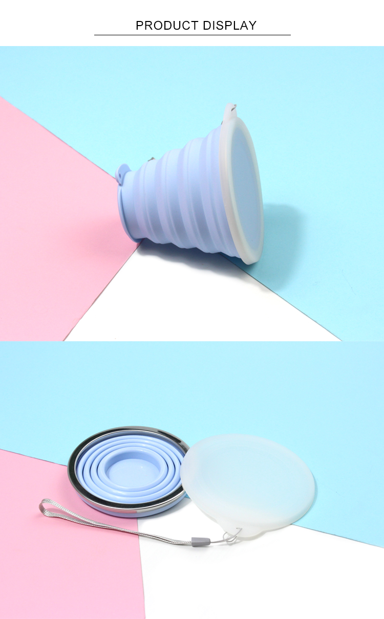 LFGB Standard 81g 270ML Collapsible Silicone Coffee Cup
