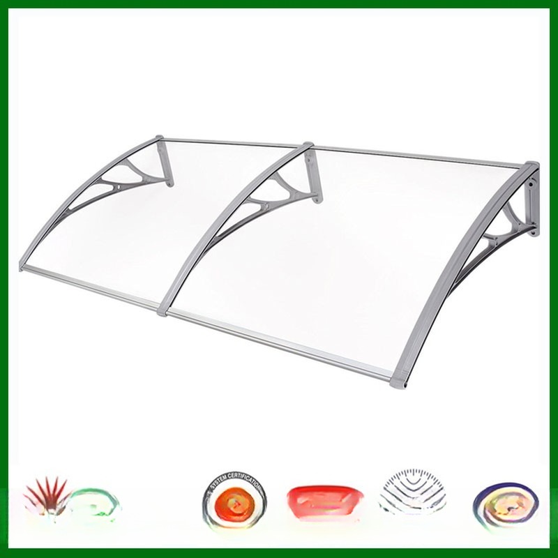 Self-Clean Aluminum Canopy for Balcony Polycarbonate Shed Entry Front Door Canopy