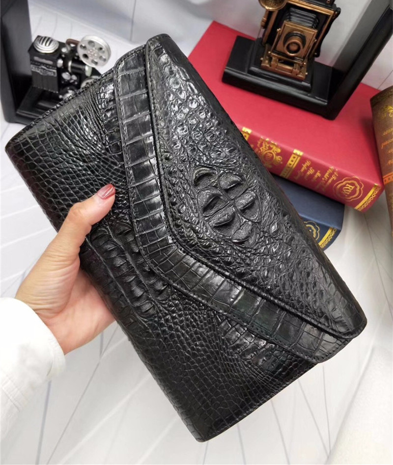 Fashion Genuine Crocodile Skin Female Women Small Envelop Purse Real Alligator Leather Ladies Single Cross Shoulder Bag
