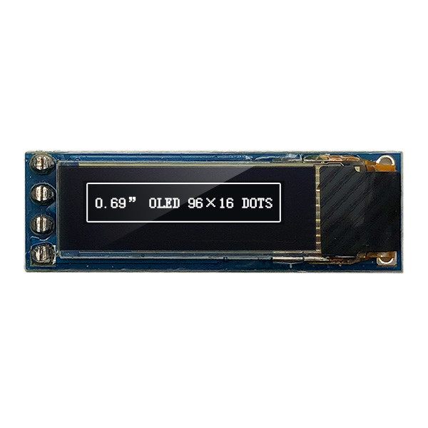 4 Pins 96x16 OLED Display Module 0.69 Inch I2C IIC SSD1306 3V 5V Compatible