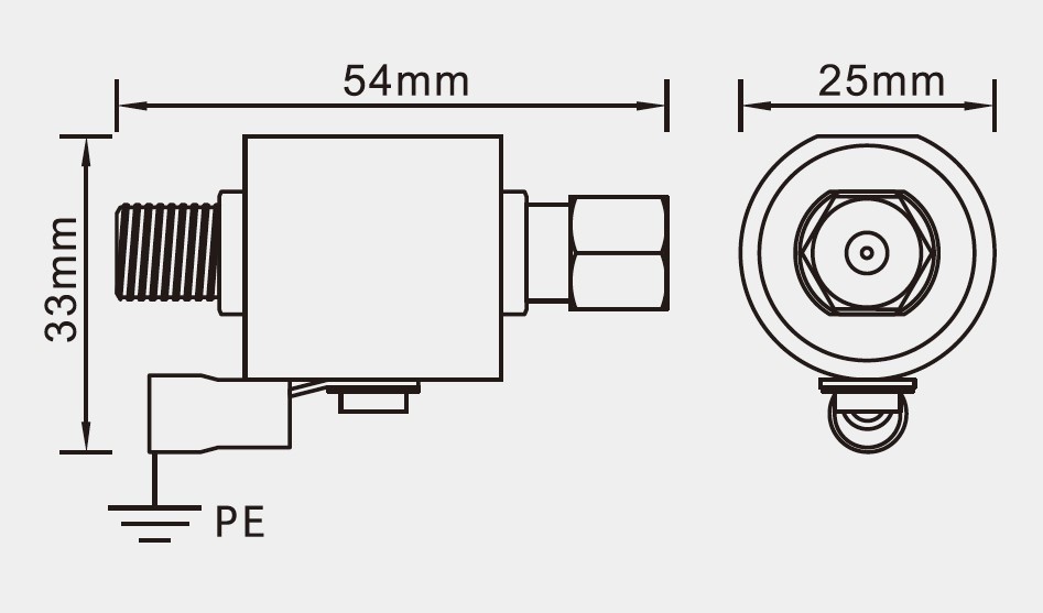 F Type 10KA Coaxial SPD Surge Protection Device F Socket Connector Water Resistance