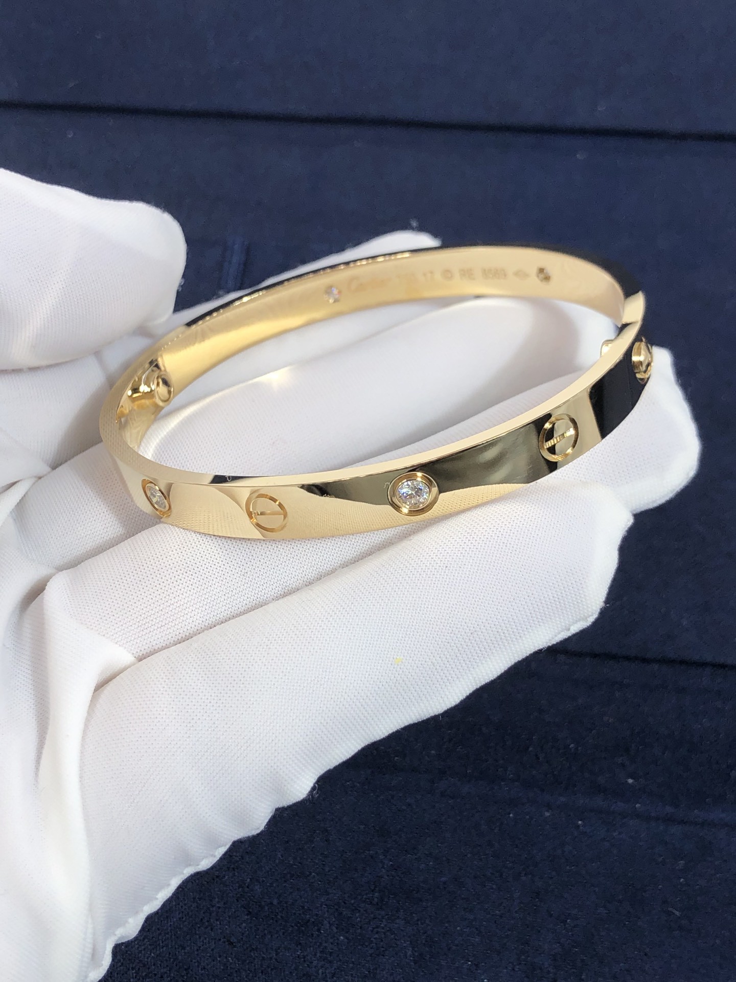 High-End High Quality Elegant Amazing Car Tier 18k LOVE Bracelet 4 Diamonds