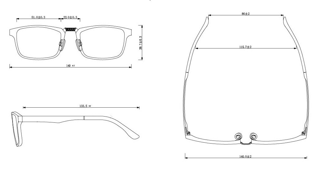 52mm Luxury Men's Optical Eyeglasses Far Infrared Rectangle Full Rim Eyeglasses