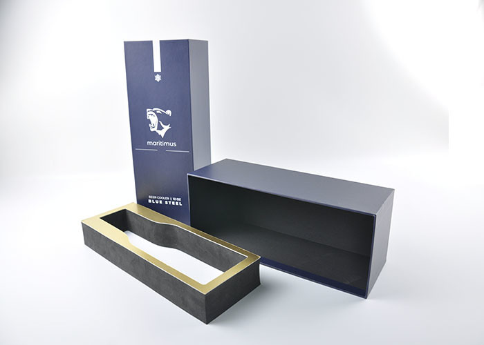 Handcrafted Cardboard Wine Box With EVA Insert 1200g Thick Cardboard Material