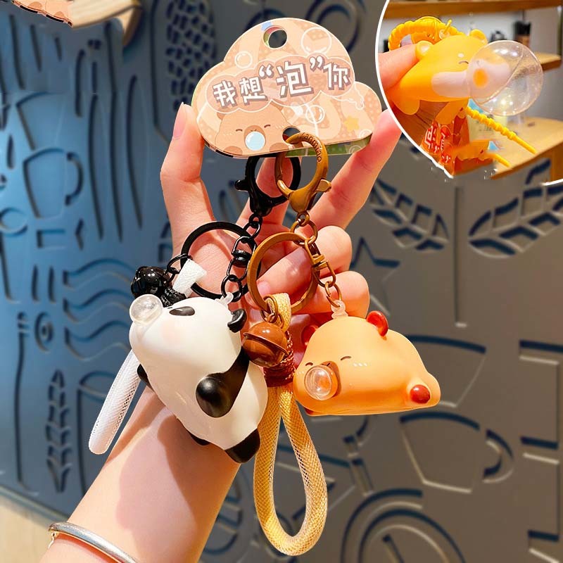 Vibrant Silicone Cartoon Keychain Tastless Tags for Personal and Office Goodie Bag Stuffer
