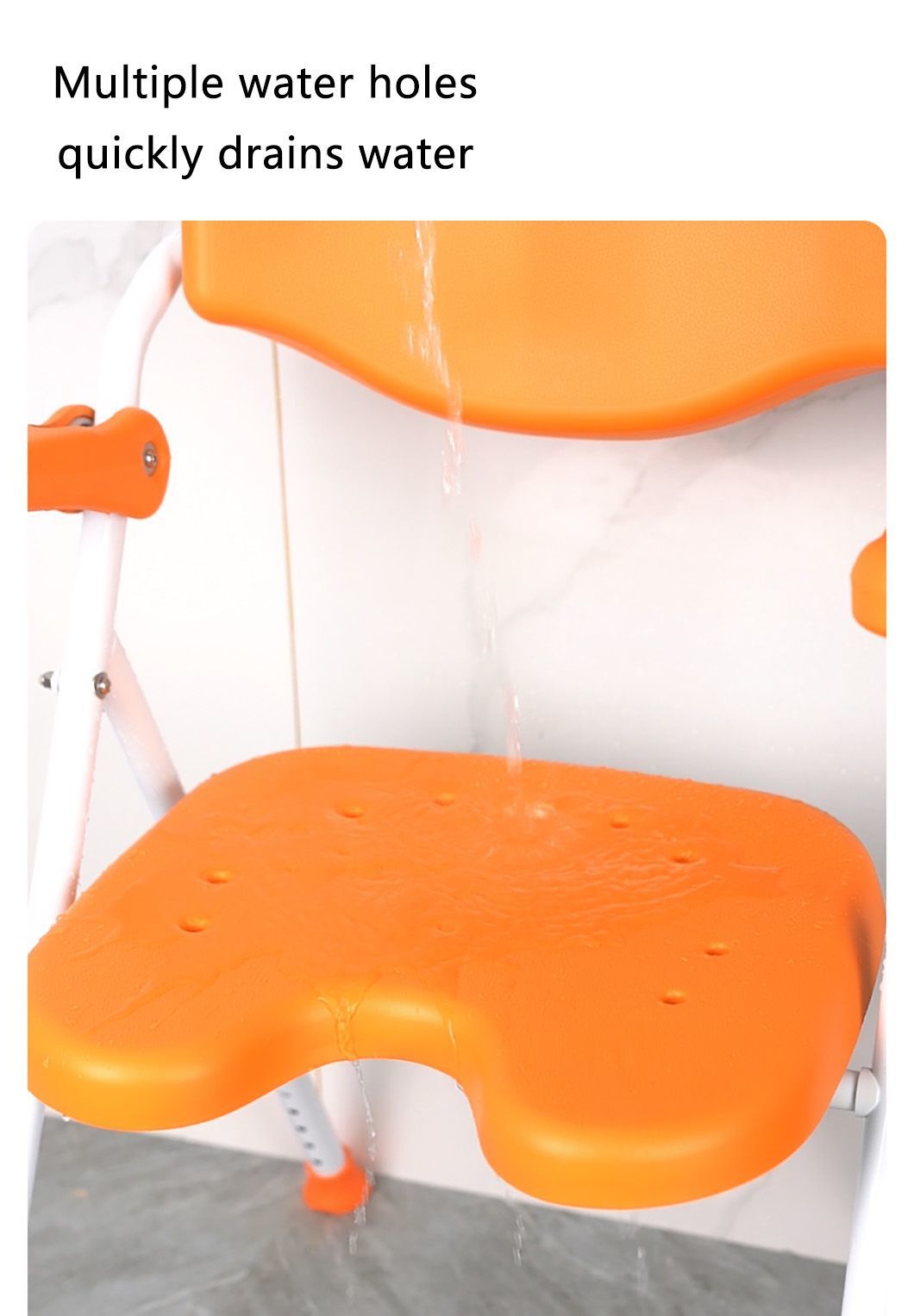 New Aluminium Alloy Lightweight Foldable Bath Chair for Indoor Shower Bathroom Safety Equipment
