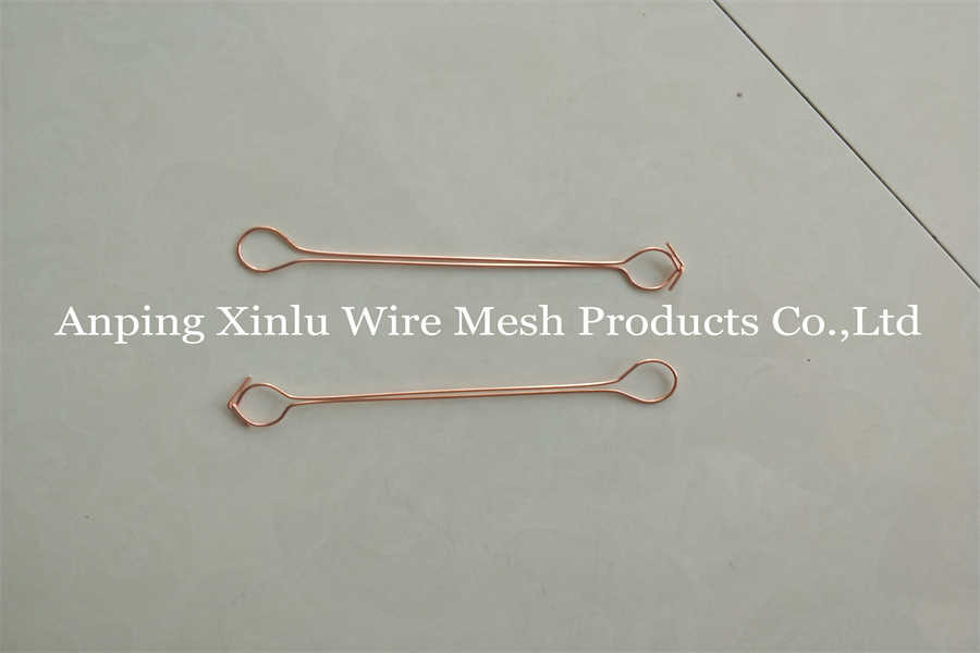 Double Loop Tie Wire - Bundle Packaging 14cm Length Garden 1.2mm Soft Copper Coated 20GA BWG22 Binding Loop Tie Wire