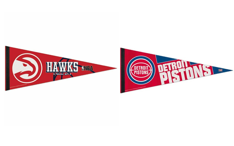 Wholesale Custom Felt flag sports club customized printed felt bunting triangle pennant banner