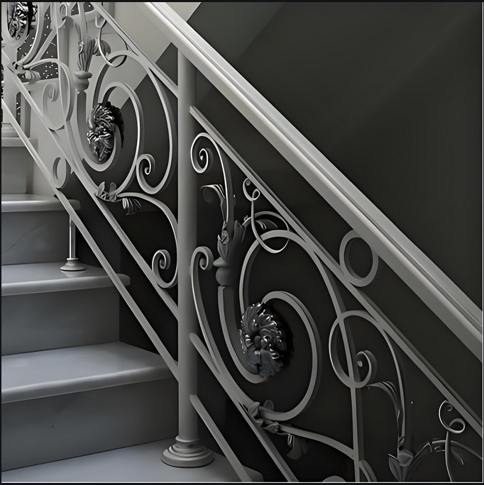 Space Saving Modern Aluminum Stair Railings High Strength For Compact Living Areas