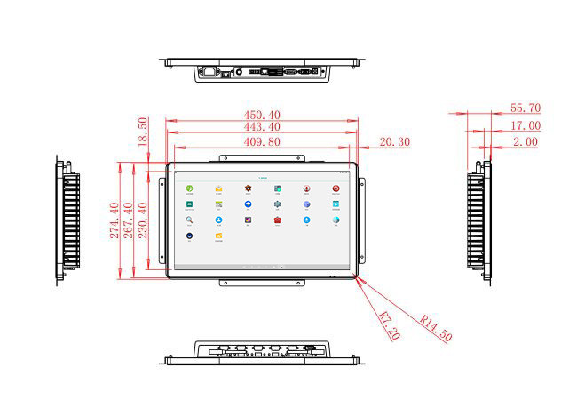 18.5-Inch Android Screen for Medical Devices and Public Information Panels