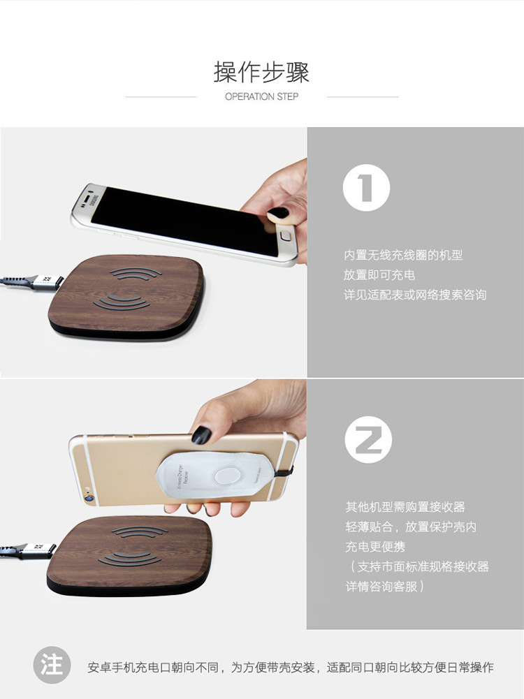 Quick Portable Wireless Phone Charger Pad Ultra Slim QC3.0 For IPhone X / 8