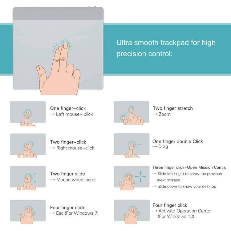 Super Thin Standalone Touchpad High Sensitive Heat Tempered Glass