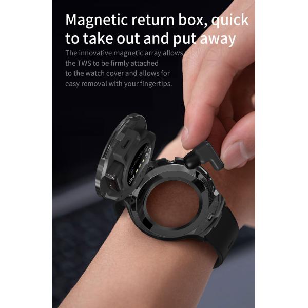 2025 2-in-1 Smart Watch 1.85'' HD Screen IP67 Sports Tracker True Wireless Headphones Fitness