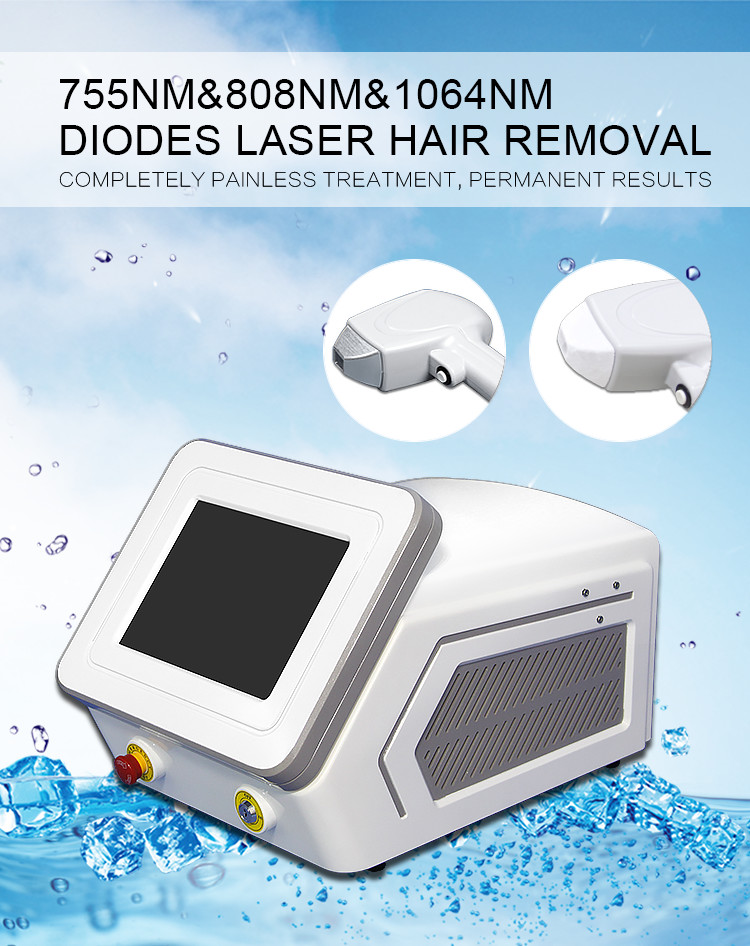 Portable Big spot size 3 wave length 755nm 808nm 1064nm diode laser for Hair Removal beauty device LF-646A
