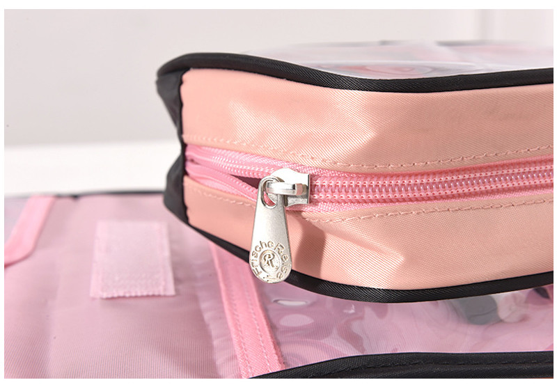 Portable Large Capacity Two Color Cosmetic Travel Makeup Bags