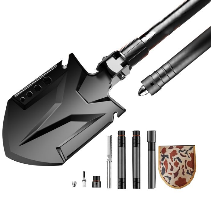 Straight Handle Multi Function Camping Shovel 83cm