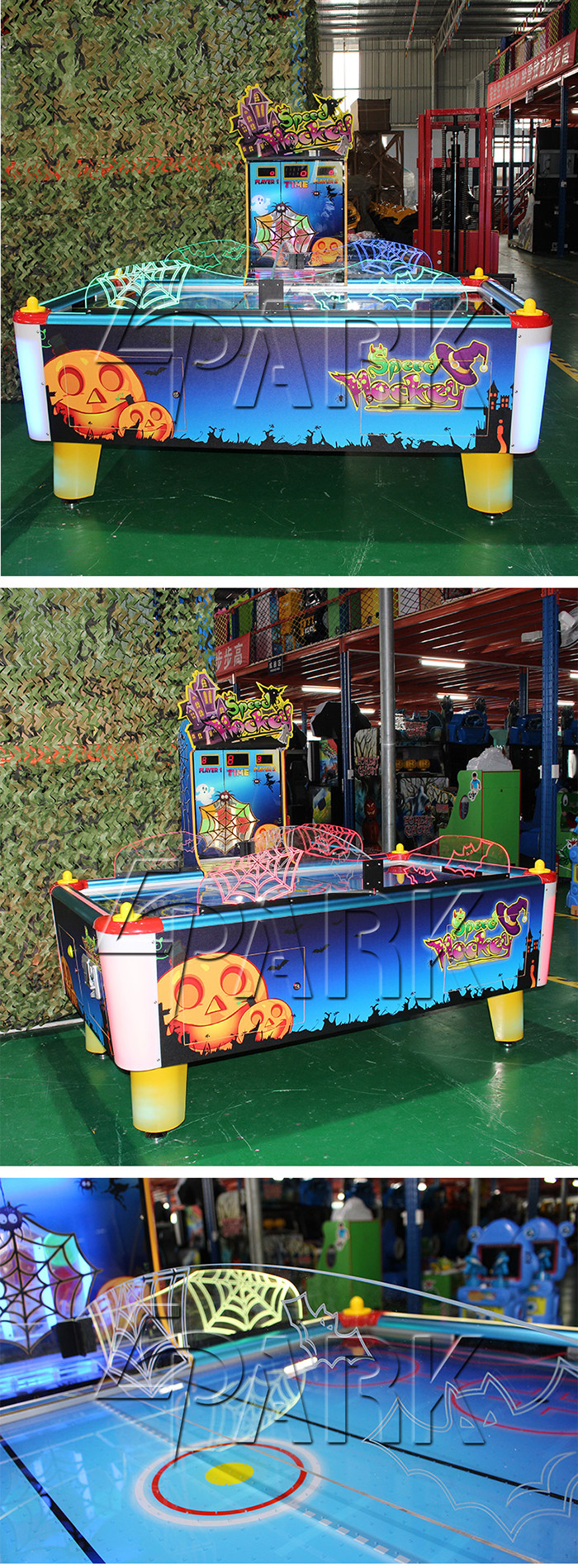220V Coin Operated Arcade Machines , Automatic Irregular Out Balls Wrist Shot Air Hockey Table