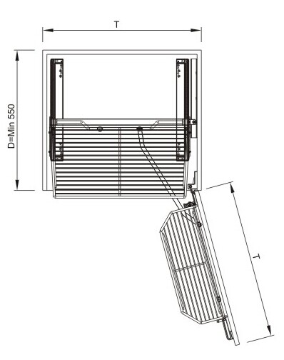 B029 Larder units:Tandem Tall Unit Basket