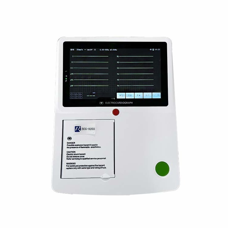 Handheld 3 Channel 12 Lead ECG Machine With 7'' Color Touch Screen