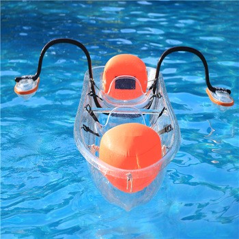 Double Polycarbonate Plastic Crystal Clear Canoe Kayak For Two Person