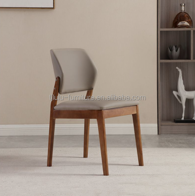 PU Leather Solid Wood Frame Nitrolacquer Finish Dinning Chair for Dinning Room Restaurant Living Room Furniture and Hotel