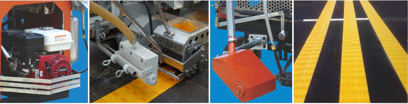 Thermoplastic Paint Material Hot Melt Road Marking Machine With Gear Core Components
