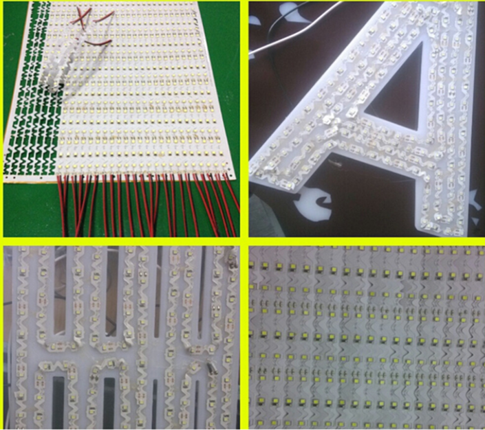 OEM 2835 S Shape LED Strip , White LED Rope Lights 60leds/M For Advertising Signs