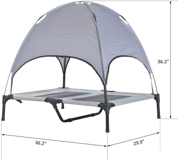 Travel 36in Elevated Canopy Dog Bed 600D PVC Collapsible