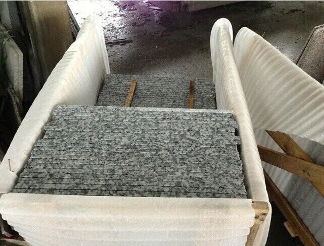 Solid Surface Granite Stone Floor Tiles , Gray Natural Granite Stone Slabs