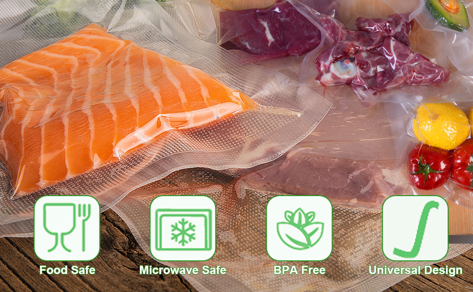 Freezable Food Saver Vacuum Sealer Rolls For Sous Vide Poly Nylon Vacuum Bags