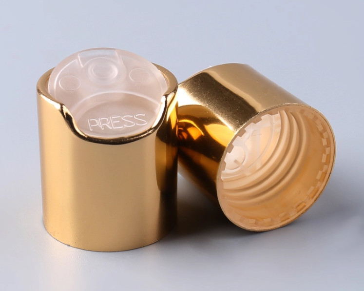 Cosmetic Packaging Flip Top Lids Plastic Non Spill Colored With Aluminum Screw