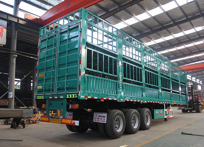 Triangle / Double Star / Double Money 3 Axle Fence Truck Trailers for Livestock Transport