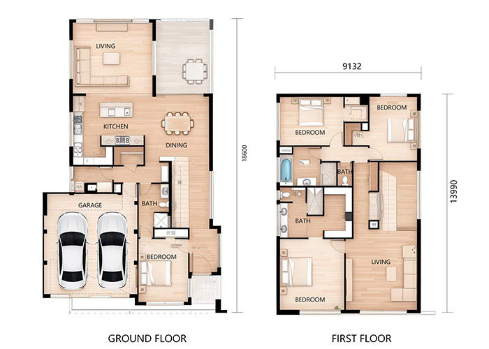 2 Storey Modern Steel Structure Prefab Villa Home Kits