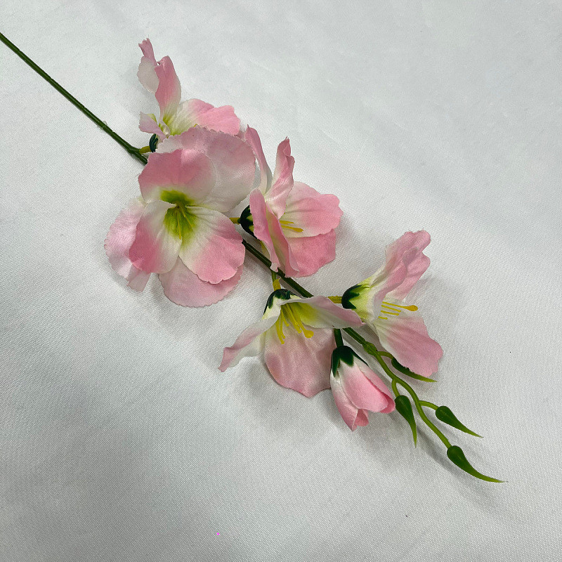 Simulated flower small single sword orchid fake flower cross-border hot selling floral bouquet high-end silk flower small orchid table flower
